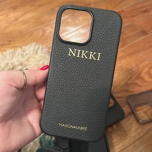 Leather iPhone 14 pro max case